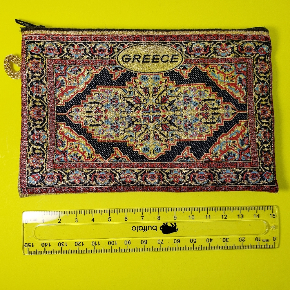 Colorful Greece Tapestry Pouch - Made In Greece